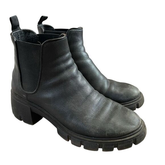 Steve Madden Lug Sole Leather Boots - Picture 1 of 7